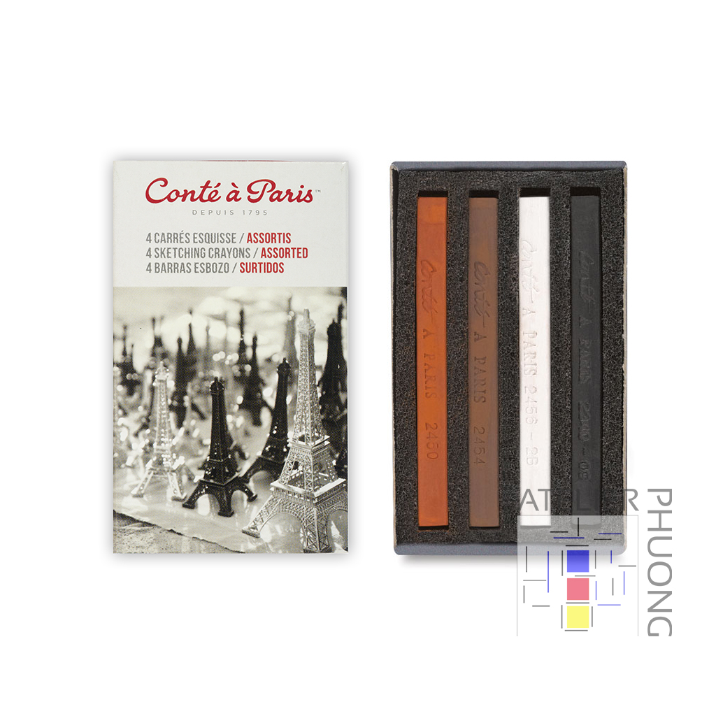 Coffret Boîte d'Allumettes Conté à Paris - 4 Crayons à Croquis Assorti – K.  A. Artist Shop