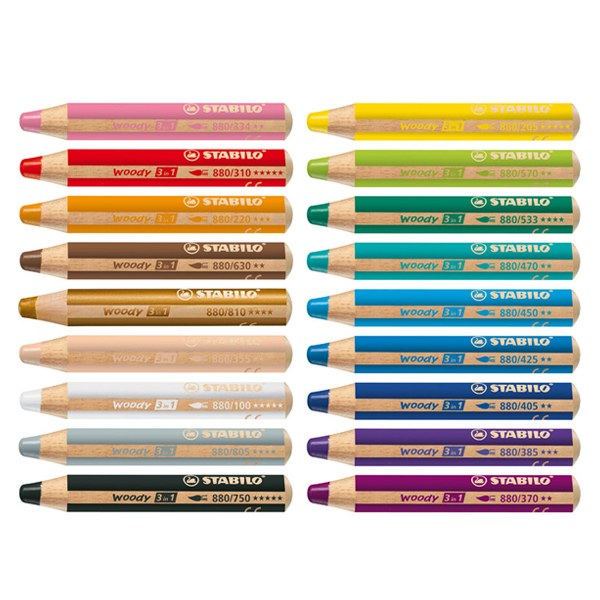 STABILO - Crayon de couleur Woody 3en1